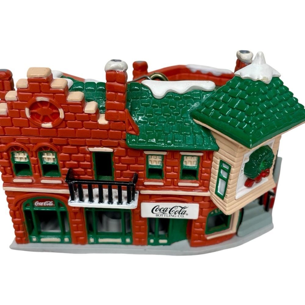 Coca Cola 1991 Ornament Trim A Tree Collection Pemberton House Xmas Red Green